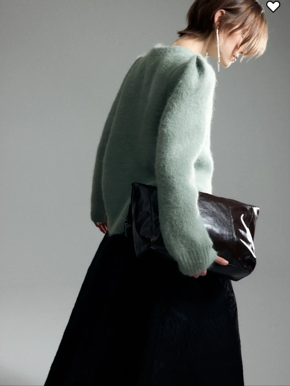 H&M NWT Soft Knit Women's Sweater in Light Sage - Picture 3 of 4